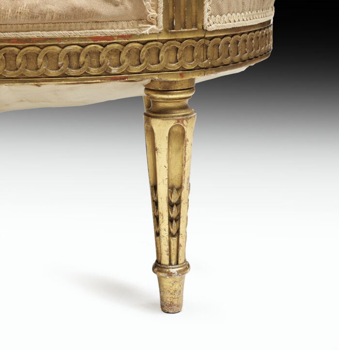 French Gilded Salon Settee - Image 6