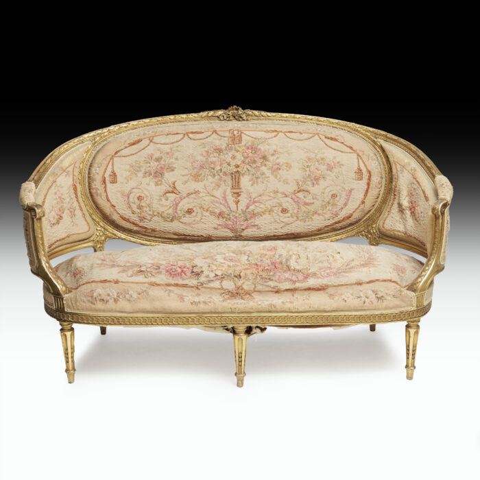 French Gilded Salon Settee - Image 10