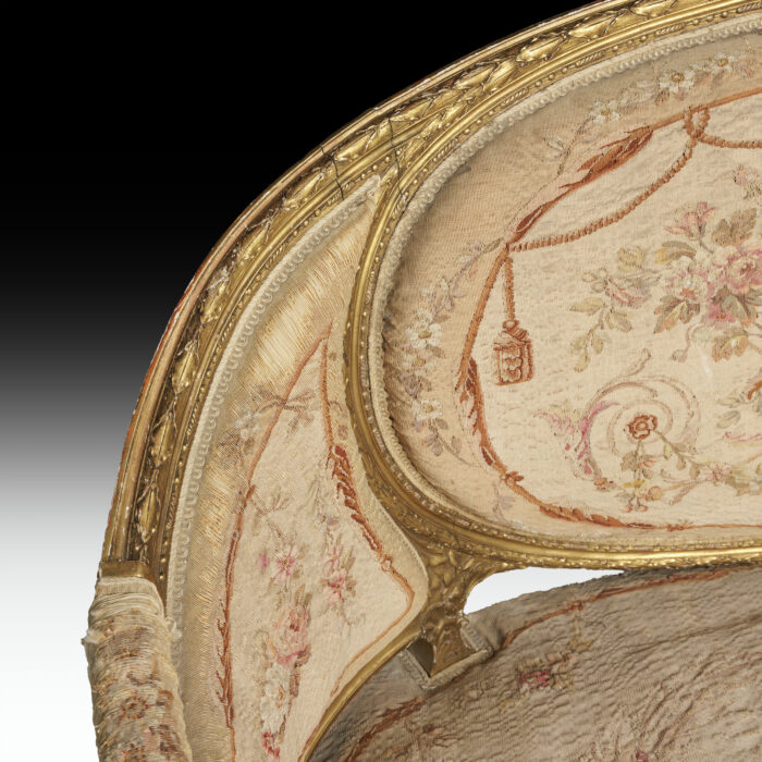 French Gilded Salon Settee - Image 8