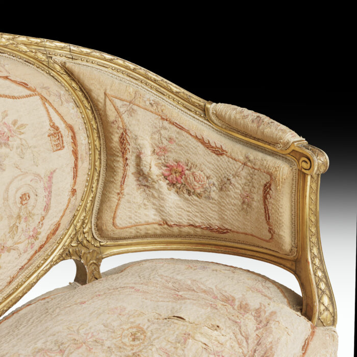 French Gilded Salon Settee - Image 3