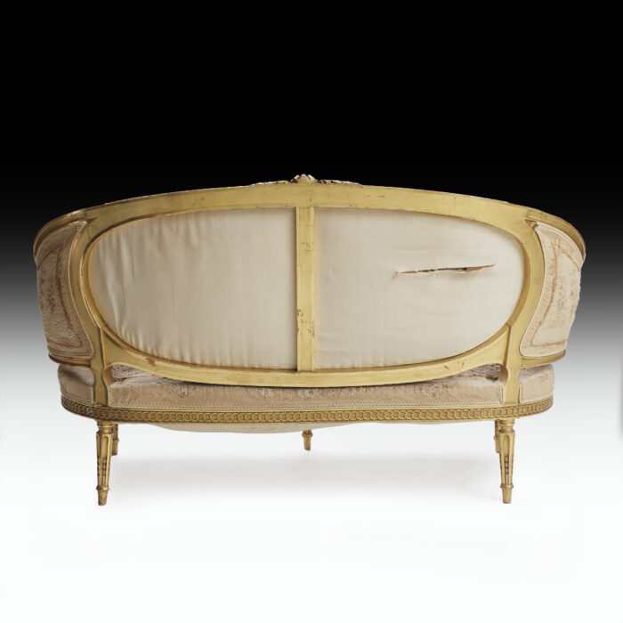 French Gilded Salon Settee - Image 7