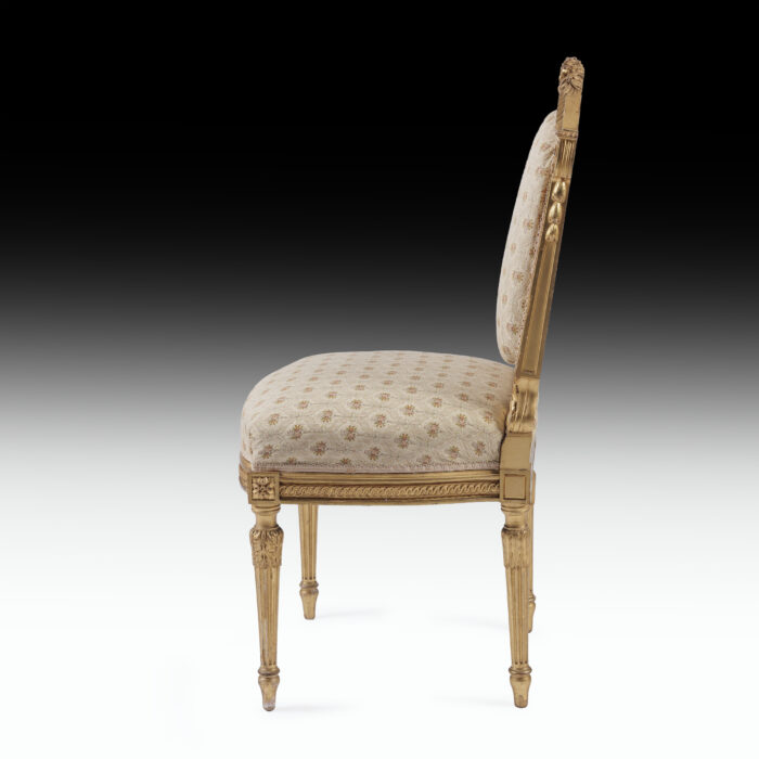 Set 8 19th Century Gilded Dining Chairs - Image 14