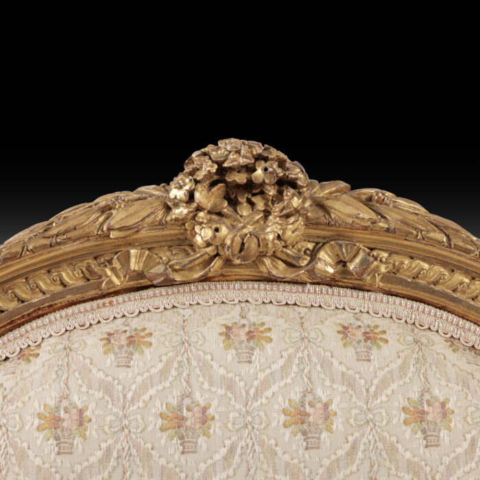 Set 8 19th Century Gilded Dining Chairs - Image 6