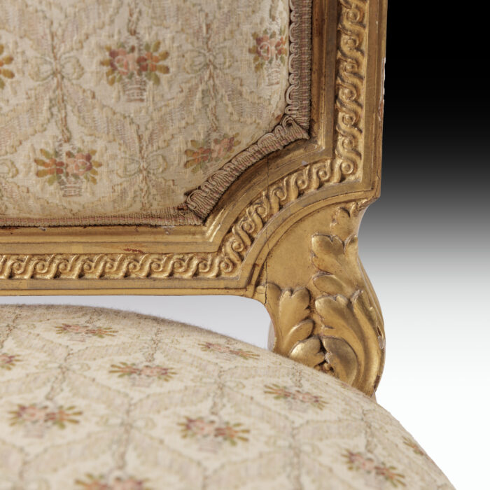 Set 8 19th Century Gilded Dining Chairs - Image 4