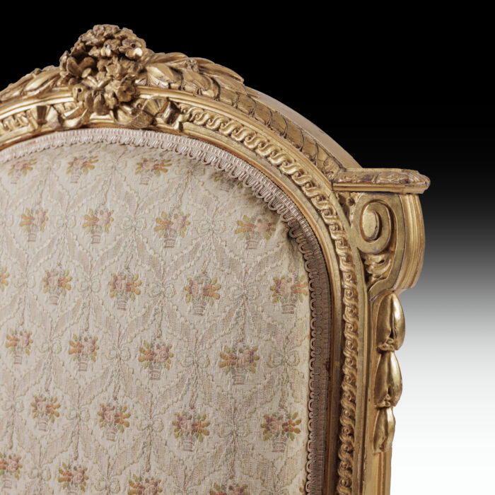 Set 8 19th Century Gilded Dining Chairs - Image 2