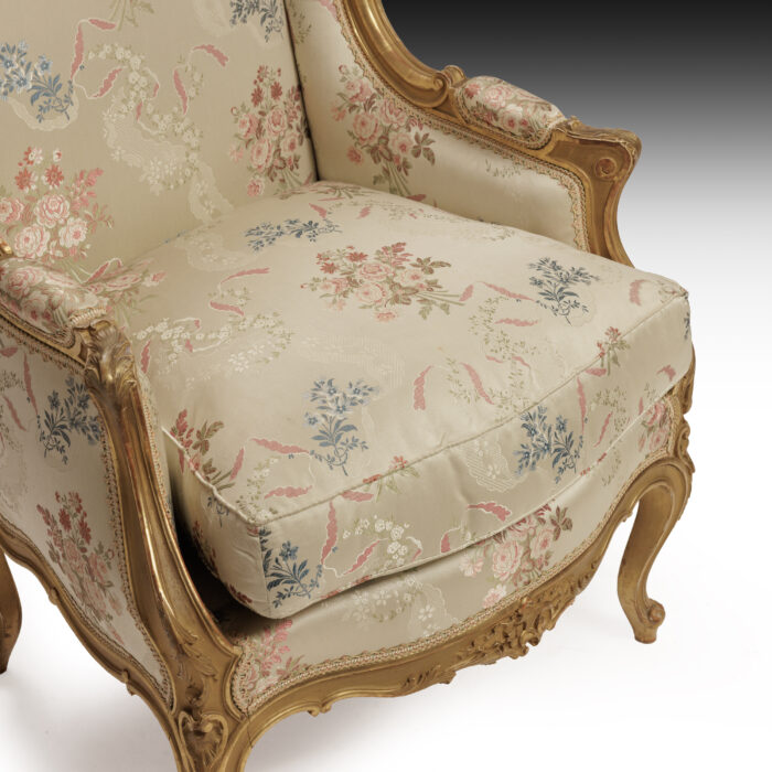 Pair Gilded Wing Chairs - Image 15