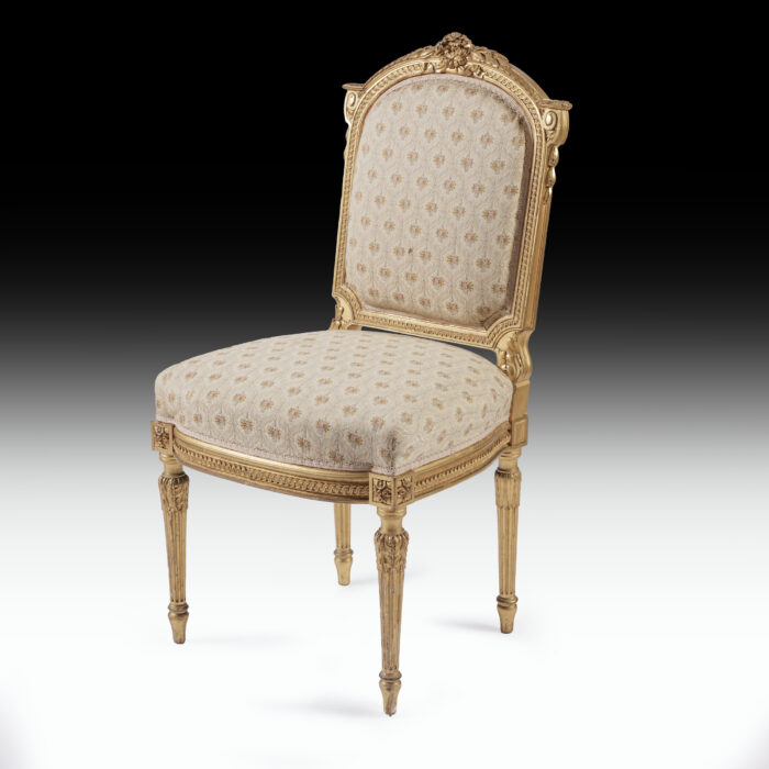 Set 8 19th Century Gilded Dining Chairs - Image 3