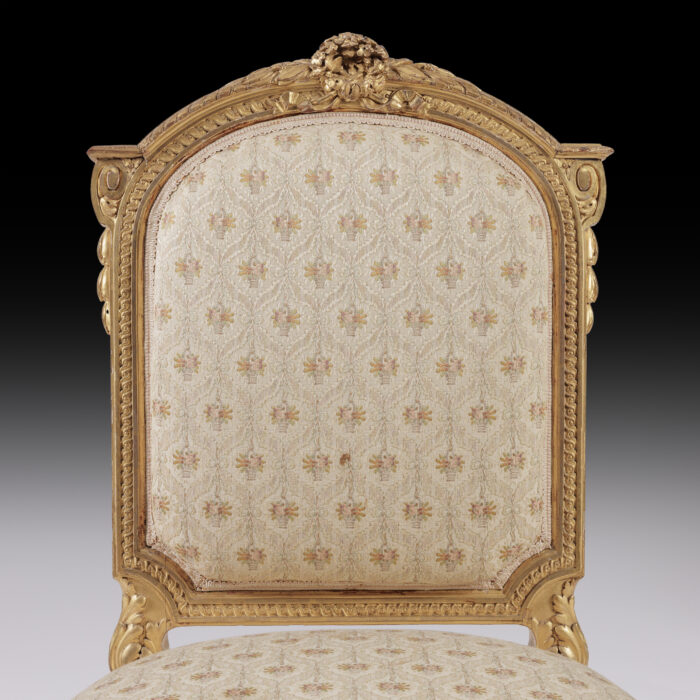 Set 8 19th Century Gilded Dining Chairs - Image 7