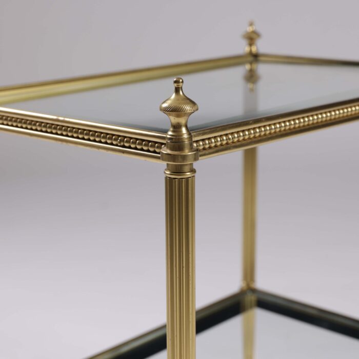 Pair Vintage Brass Coffee Tables - Image 7