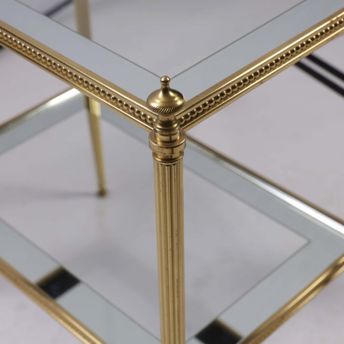 Pair Vintage Brass Coffee Tables - Image 3