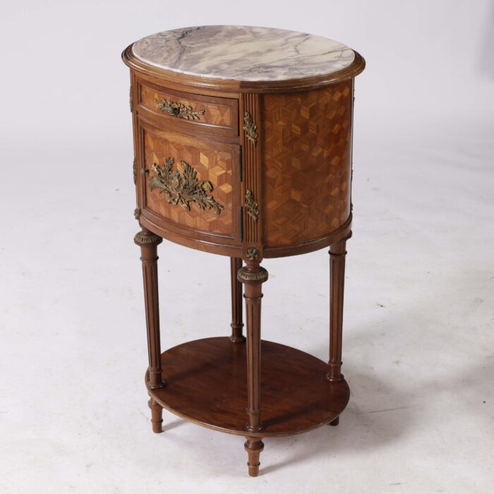 Matched Pair French Parquetry Side tables - Image 5