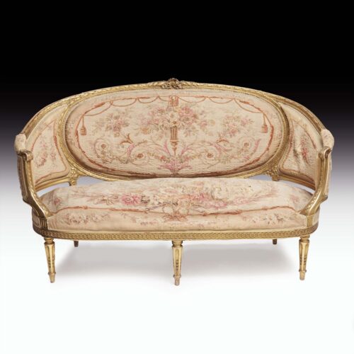 french gilded salon settee 1