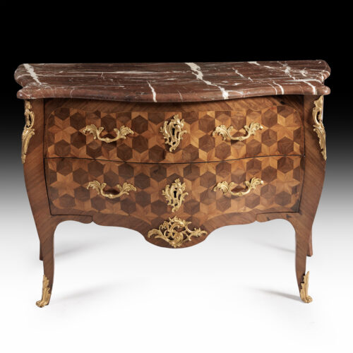 18th century French Louis XV parquetry commode