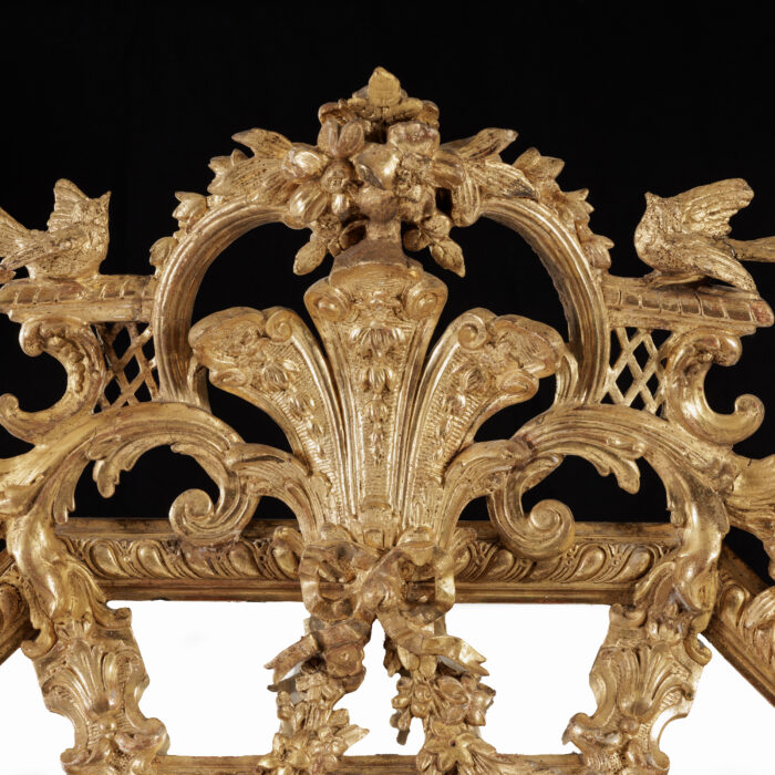 Large French Antique Cushion Mirror - Image 2