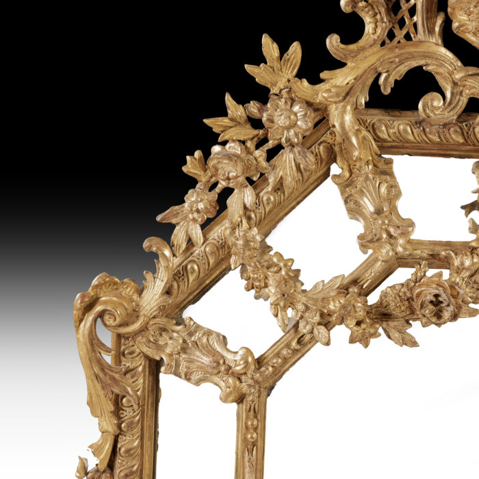 Large French Antique Cushion Mirror - Image 8