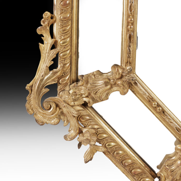 Large French Antique Cushion Mirror - Image 5