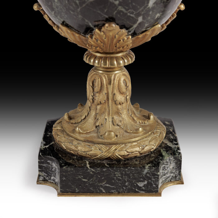Pair Art Deco Marble Urns - Image 4