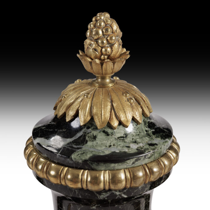 Pair Art Deco Marble Urns - Image 2