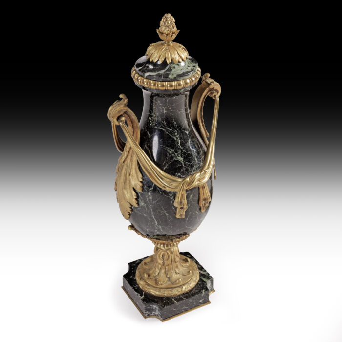 Pair Art Deco Marble Urns - Image 7