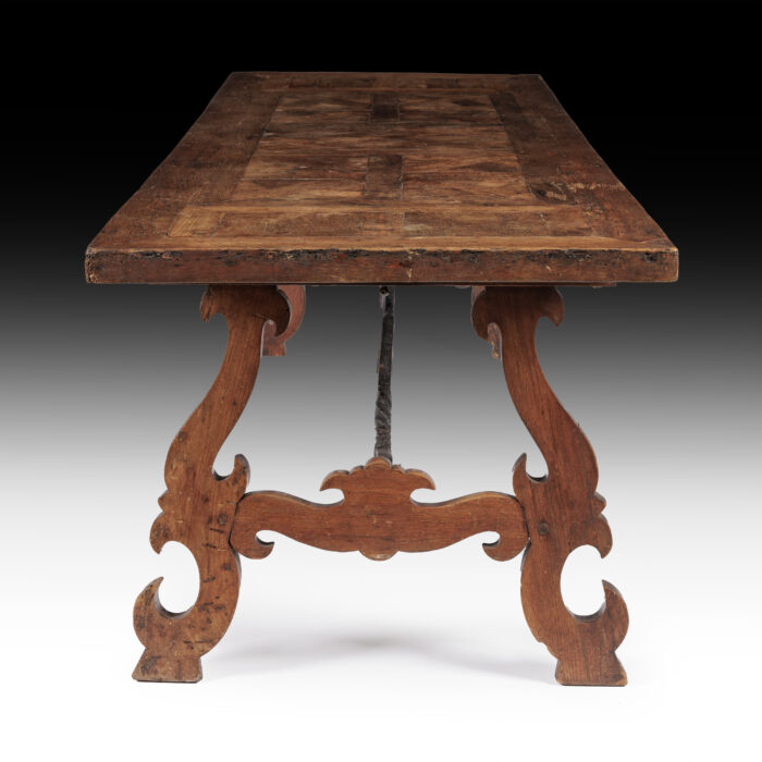 Exceptional Oak Parquetry Dining Table - Image 5