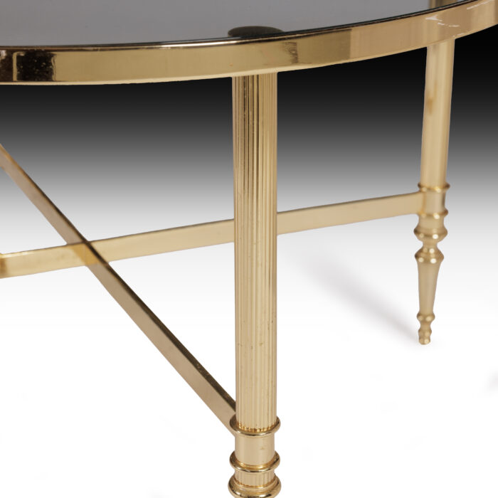 Pair Vintage Circular Side Tables - Image 2