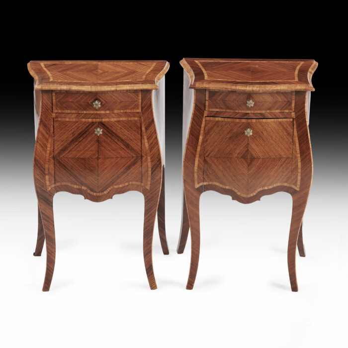 Pair French Bedside Tables - Image 8