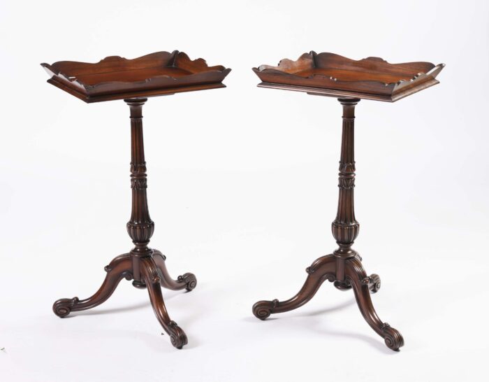Pair English Mahogany Side Tables