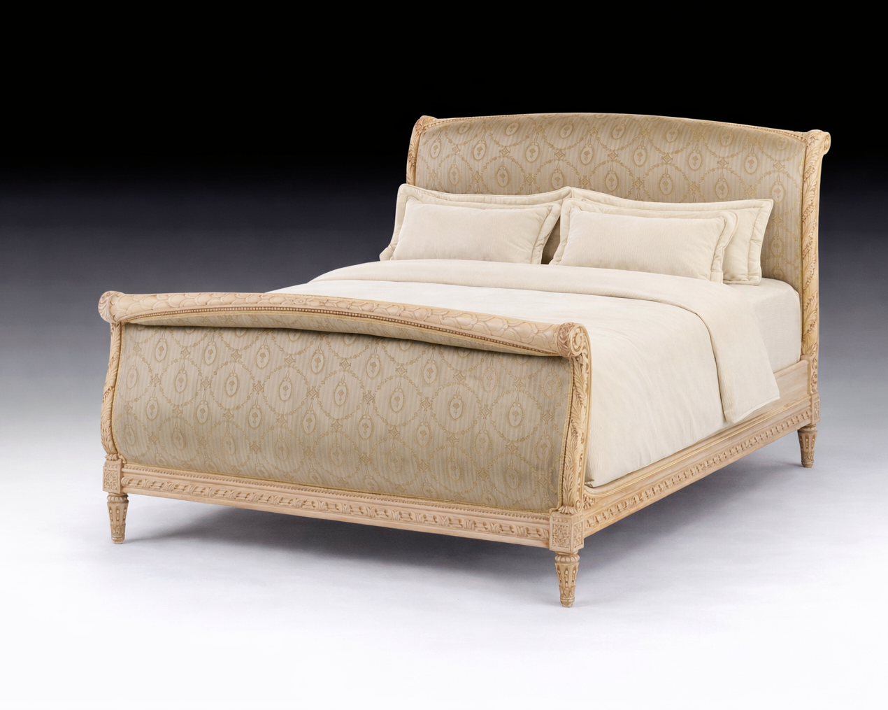 19th century French sleigh bed in queen size