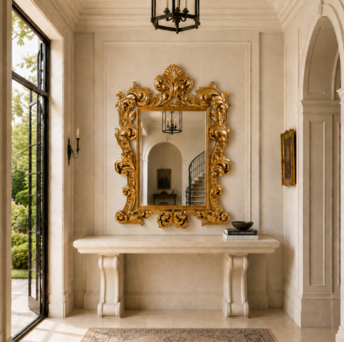 large-antique-florentine-mirror
