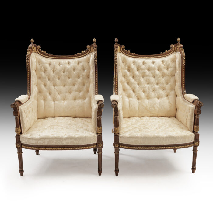 Pair French Louis XVI Armchairs - Image 7