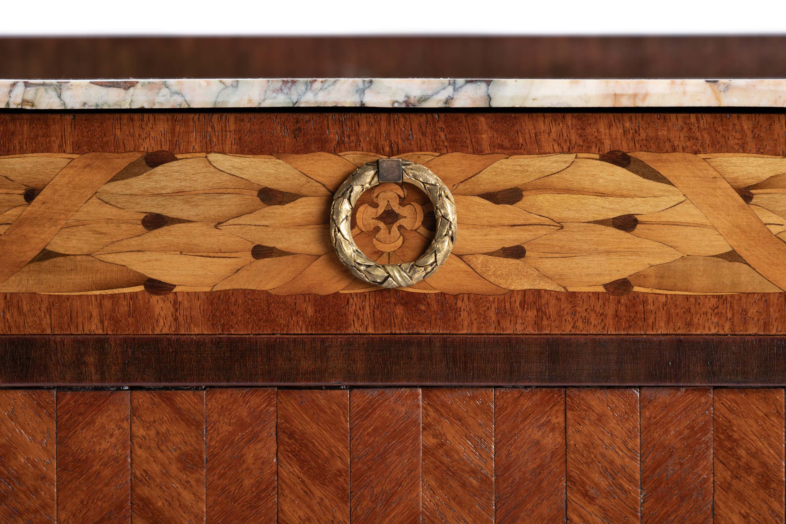 Pair 19th Century French Marquetry Bedsides 7 Pair 19th Century French Marquetry Bedsides - Image 3