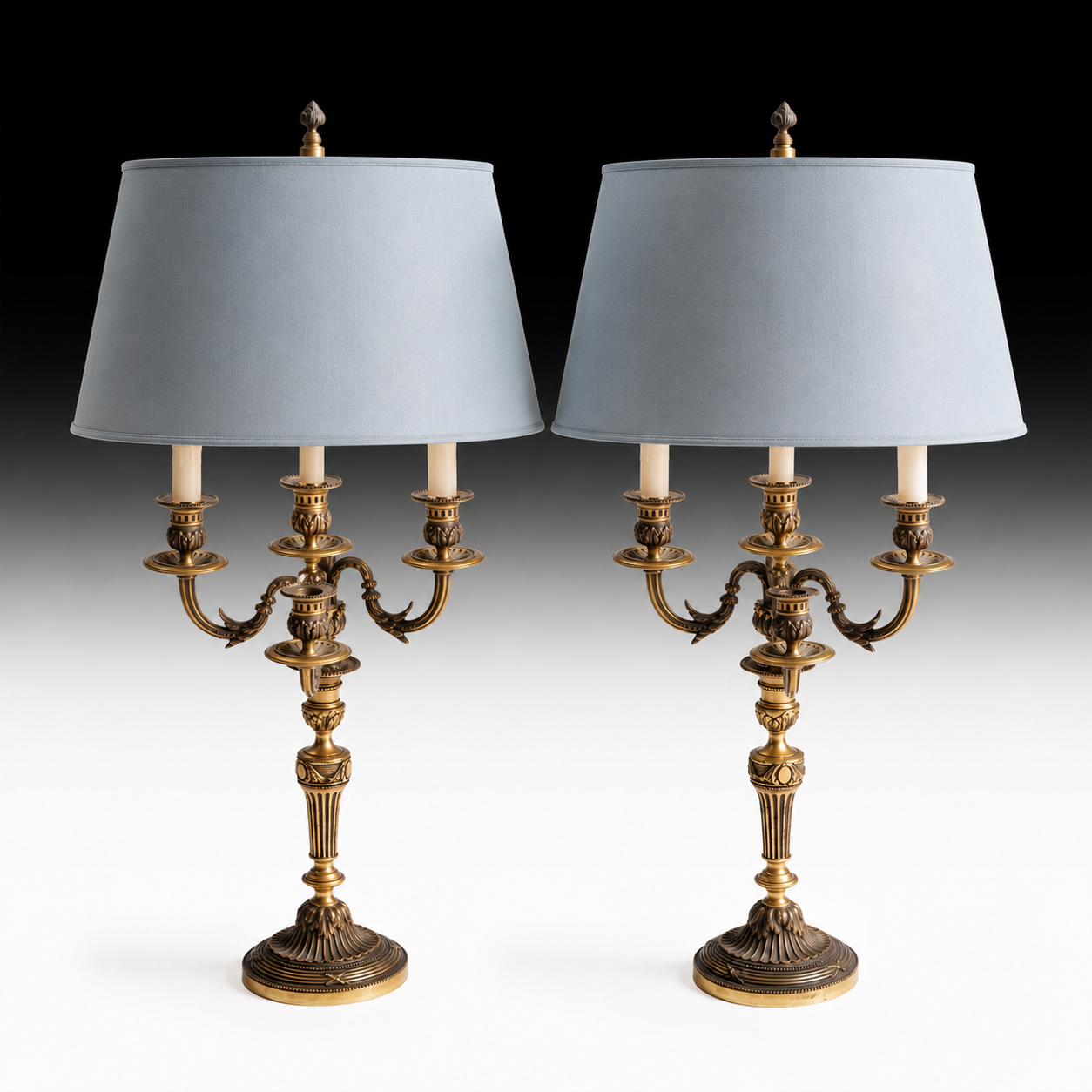 Pair Large Antique Lamps 31 Pair Large Antique Lamps