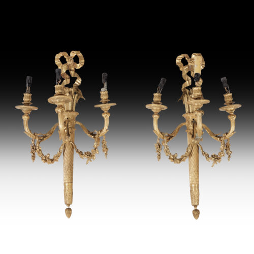 pair louis xvi wall sconces