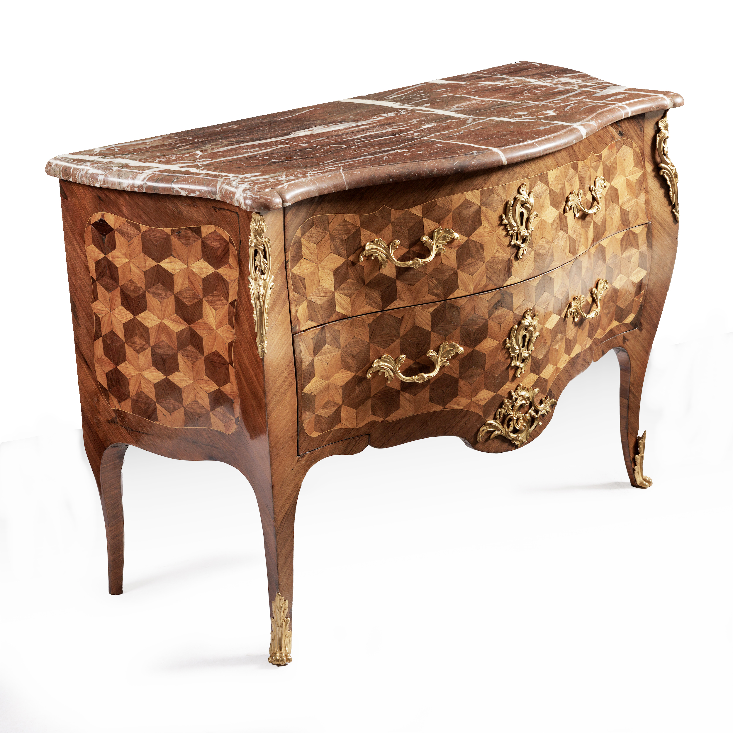 Exceptional 18th Century French Parquetry Commode 31 louis-xv-commode