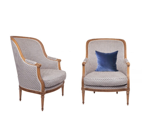 Pair Oversized Louis XVI Armchairs