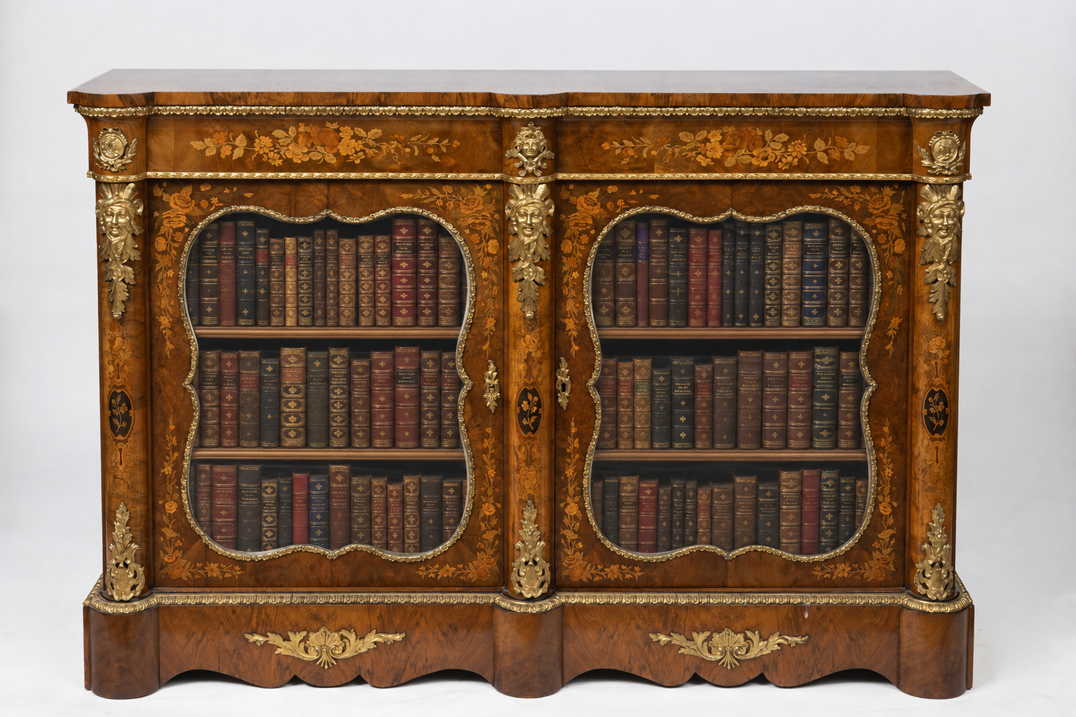 Antique two door bookcase