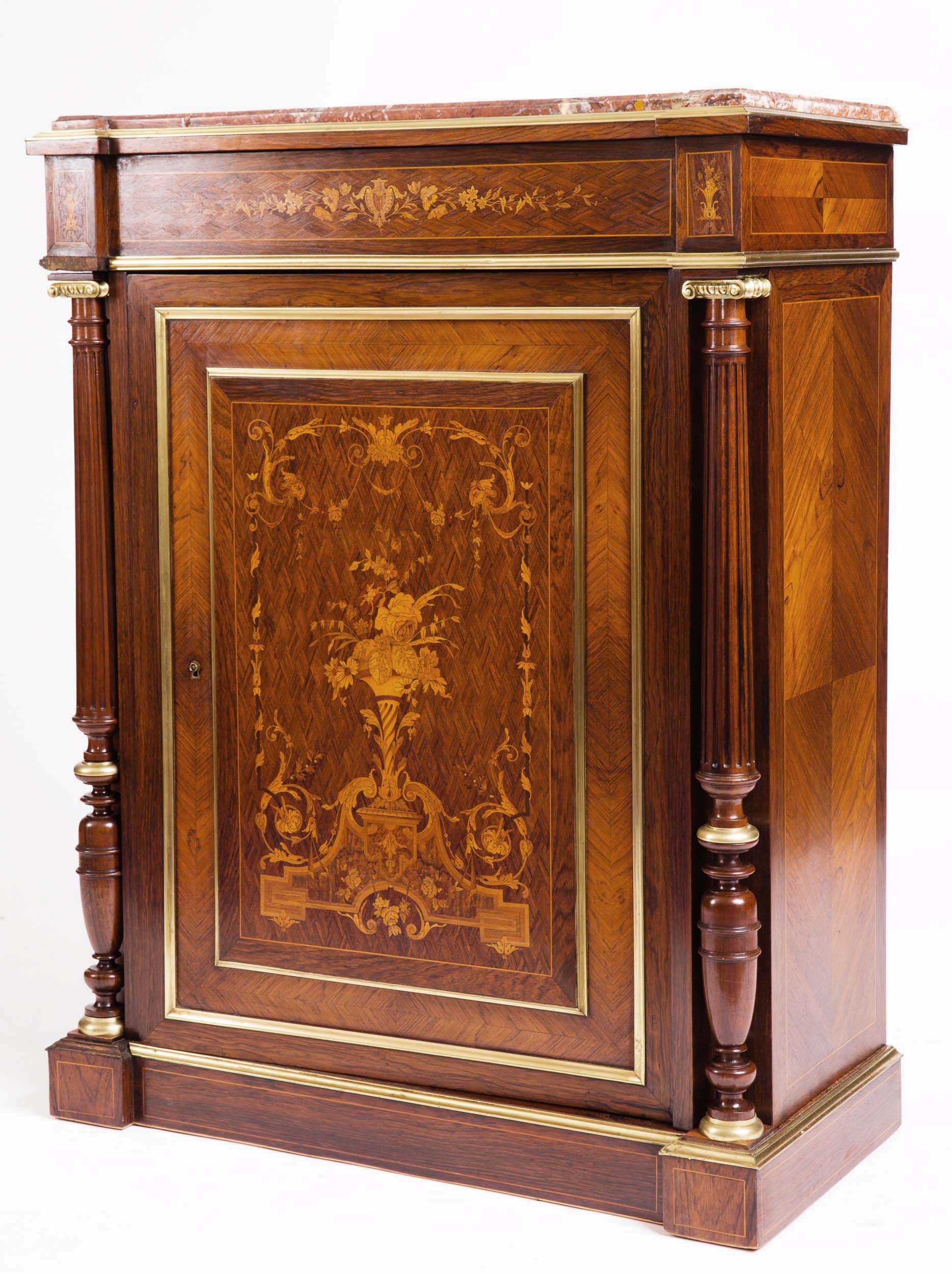 small 19th century antique side cabinet