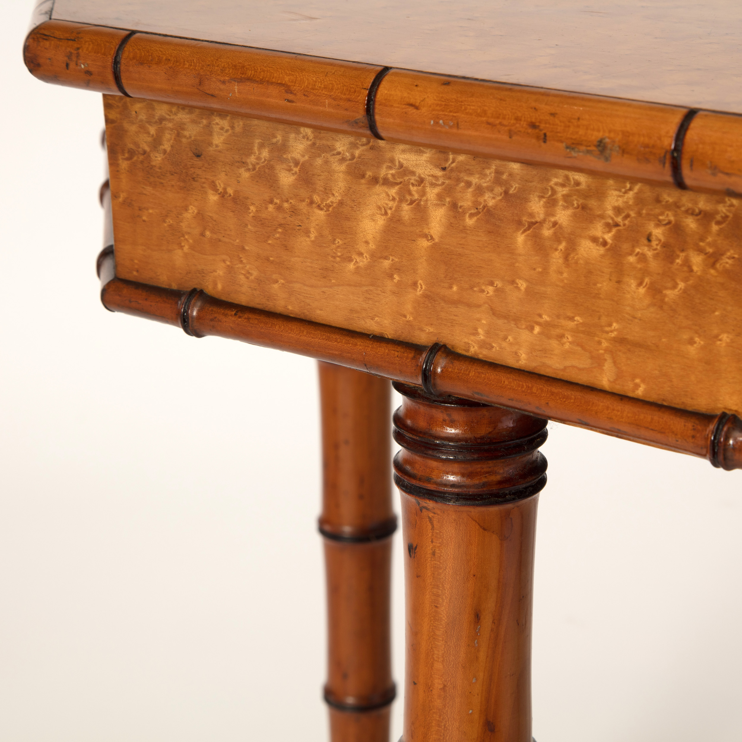 19th Century Chinoiserie Bamboo Side Table 8 19th Century Chinoiserie Bamboo Side Table - Image 4