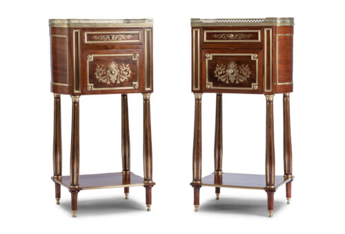 Pair of 19th century French Empire bedside tables