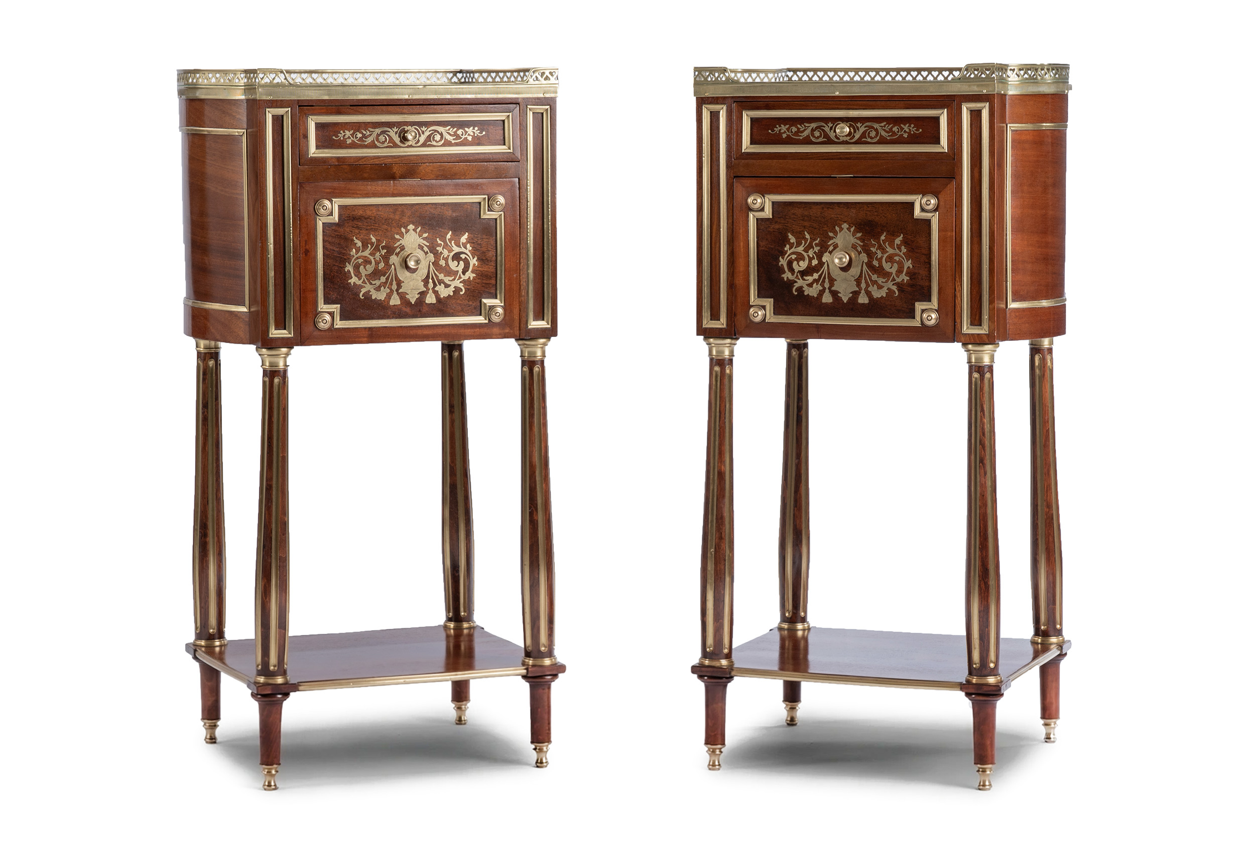 19th Century French Empire Bedside Tables (Pair) 15 Pair of 19th century French Empire bedside tables