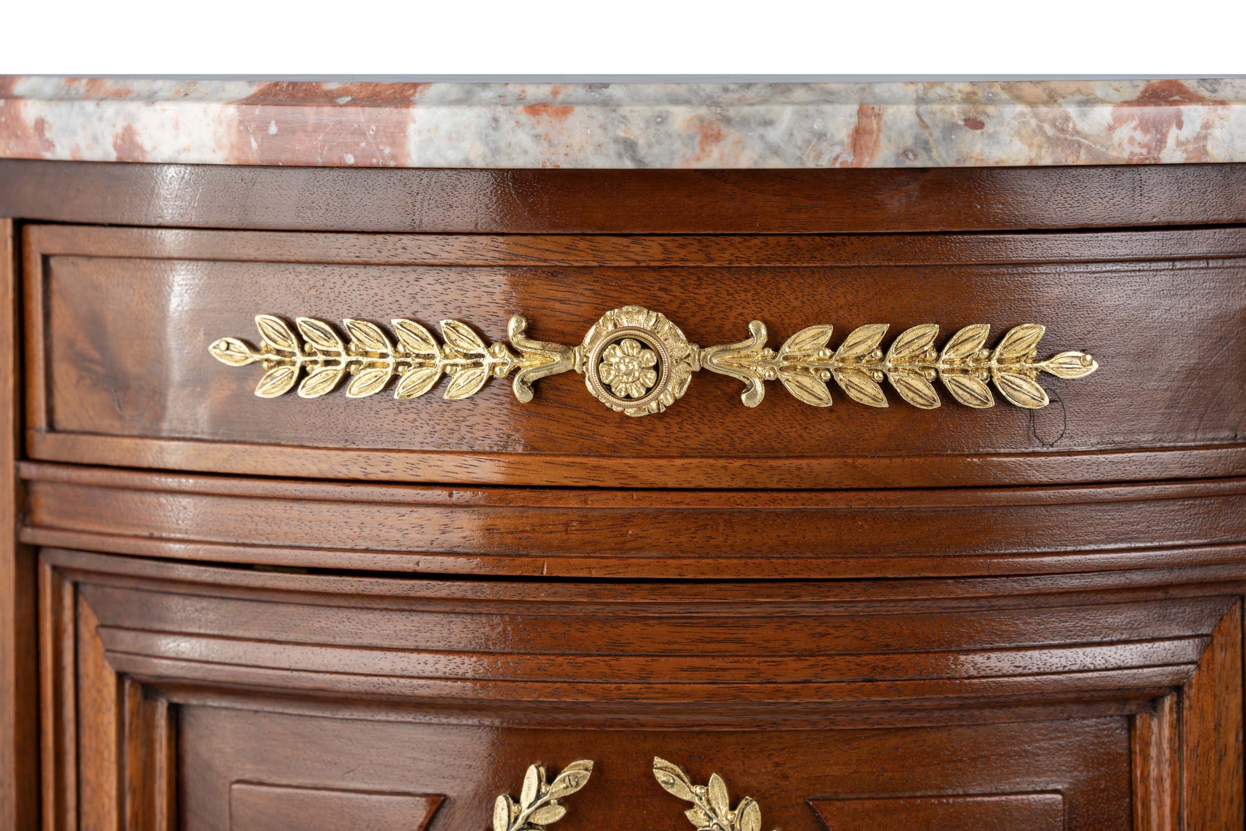 Pair of Antique Louis XVI Marble Top Bedside Tables 8 Pair of Antique Louis XVI Marble Top Bedside Tables - Image 4