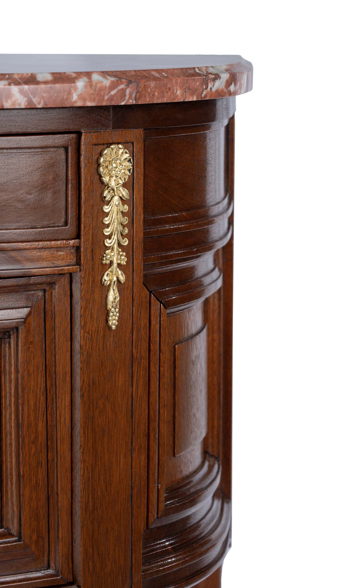 Pair of Antique Louis XVI Marble Top Bedside Tables 9 Pair of Antique Louis XVI Marble Top Bedside Tables - Image 5