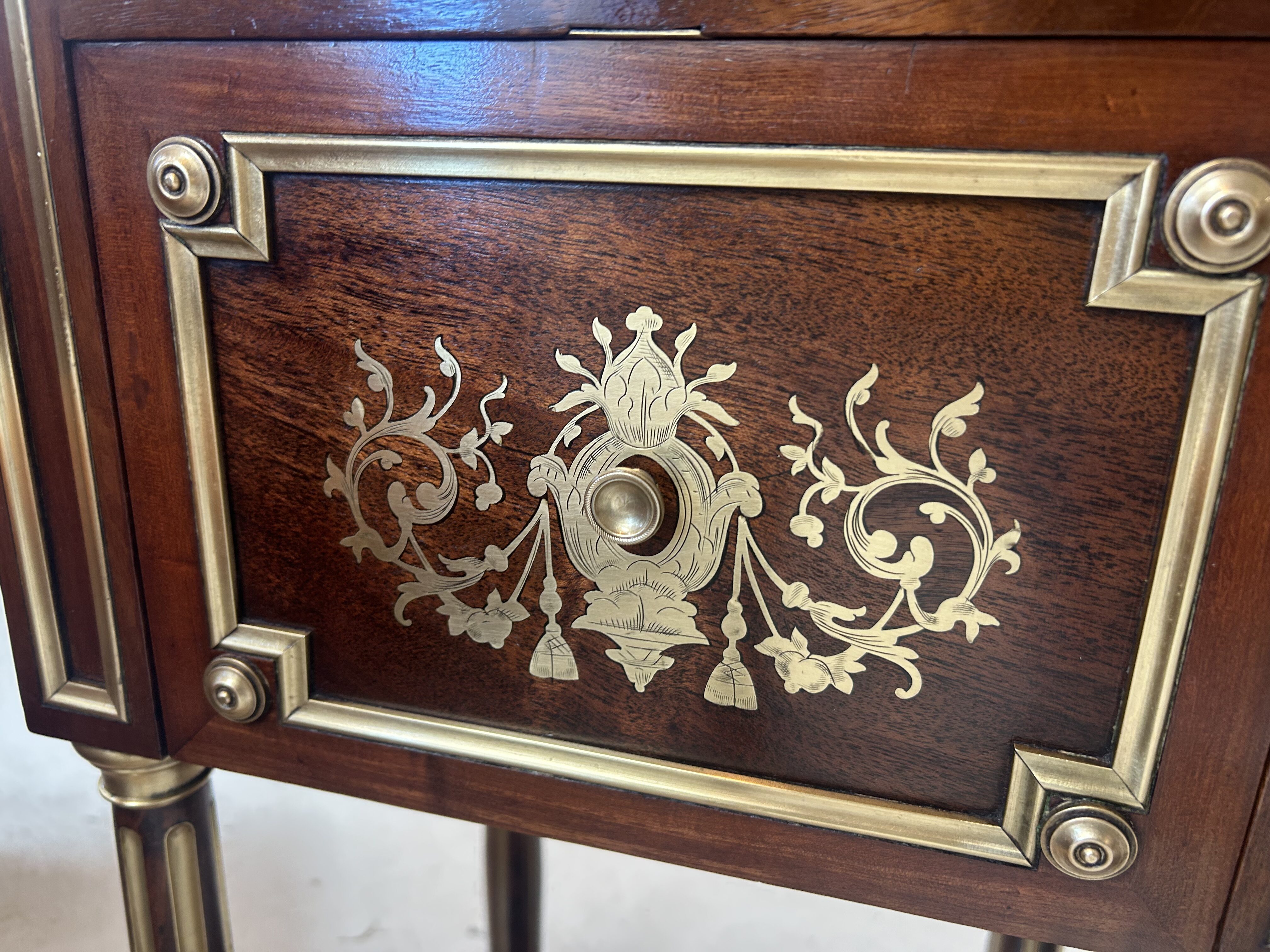 19th Century French Empire Bedside Tables (Pair) 8 19th Century French Empire Bedside Tables (Pair) - Image 4