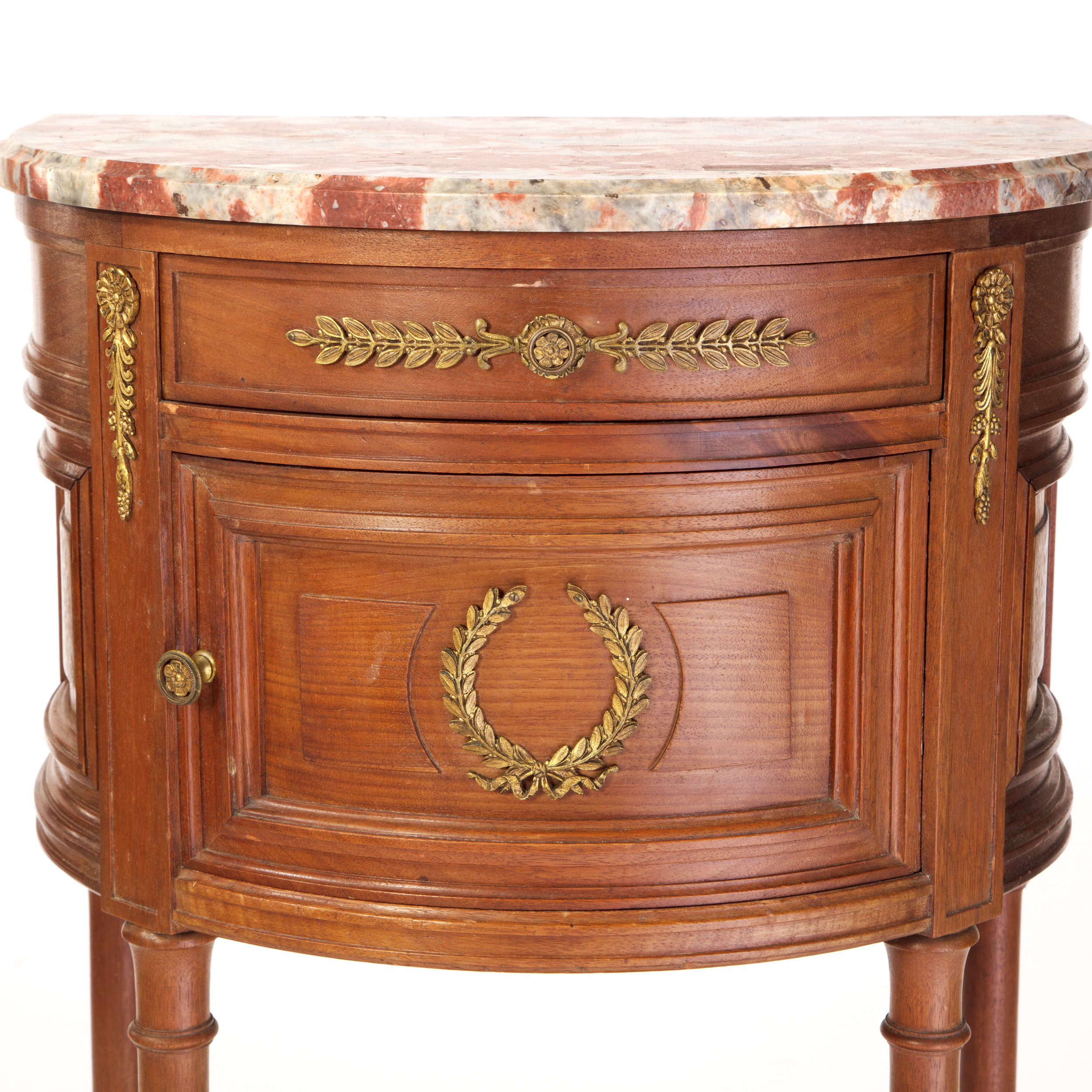 Pair of Antique Louis XVI Marble Top Bedside Tables 18 WR 4634