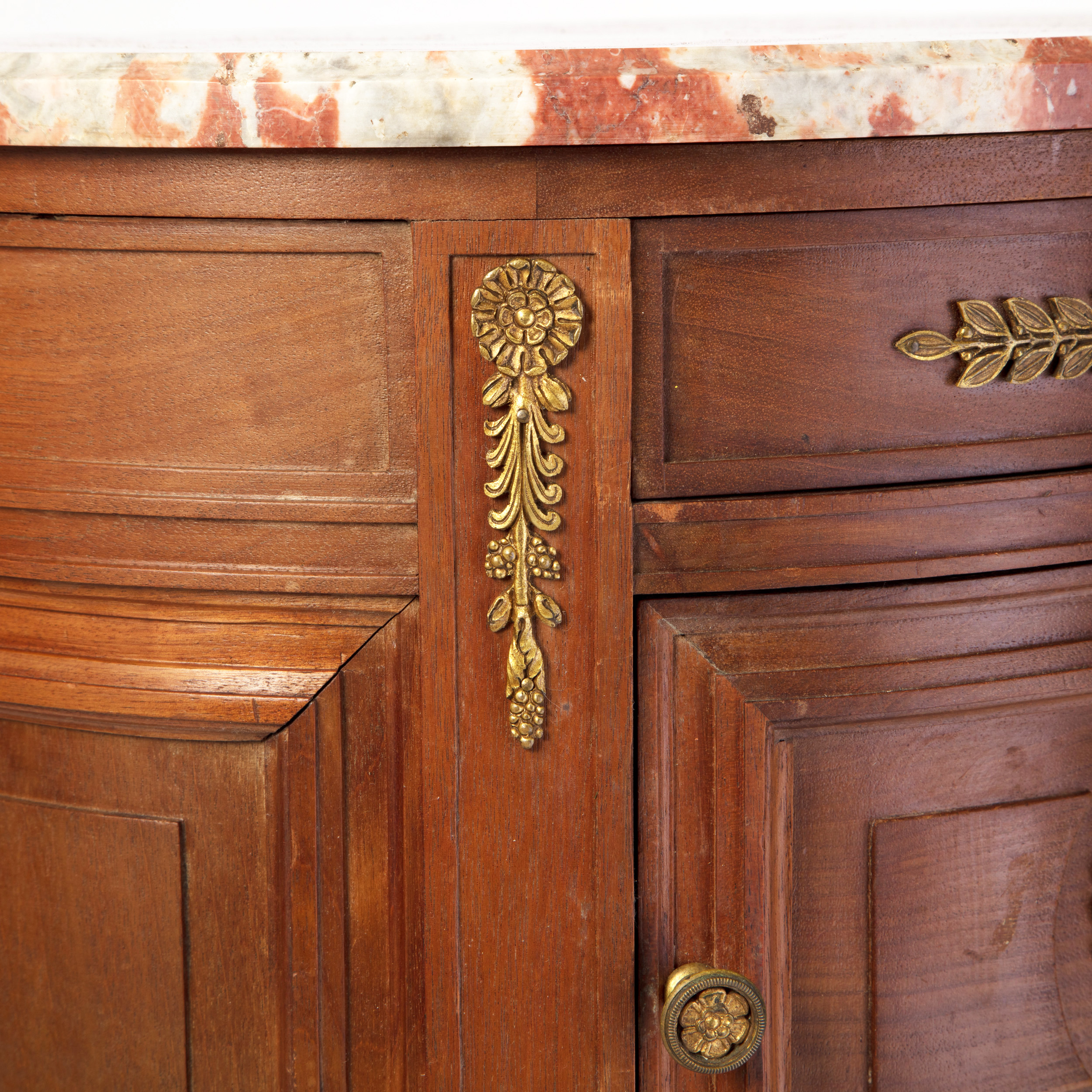 Pair of Antique Louis XVI Marble Top Bedside Tables 9 Pair of Antique Louis XVI Marble Top Bedside Tables - Image 5
