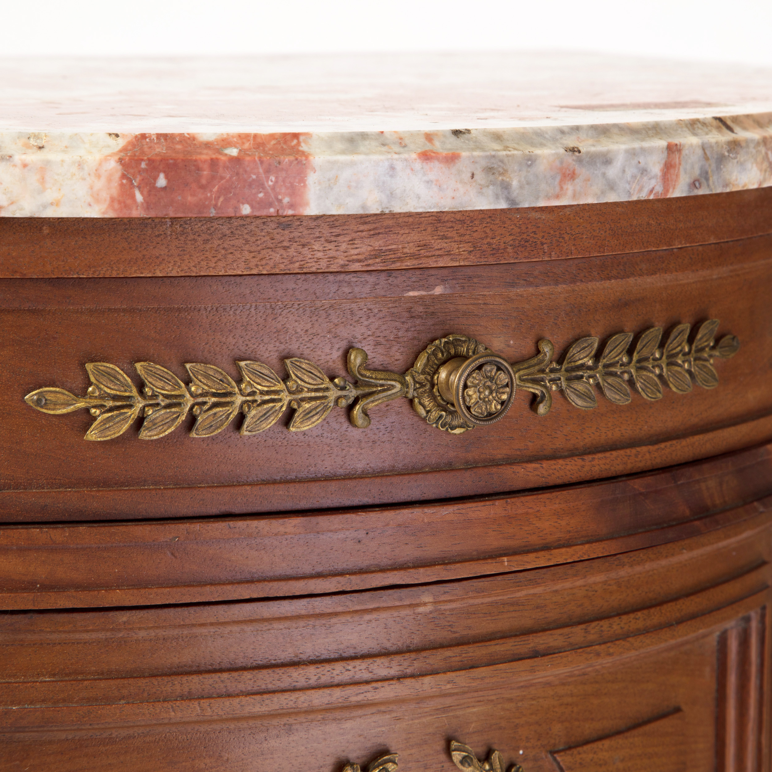 Pair of Antique Louis XVI Marble Top Bedside Tables 11 Pair of Antique Louis XVI Marble Top Bedside Tables - Image 7