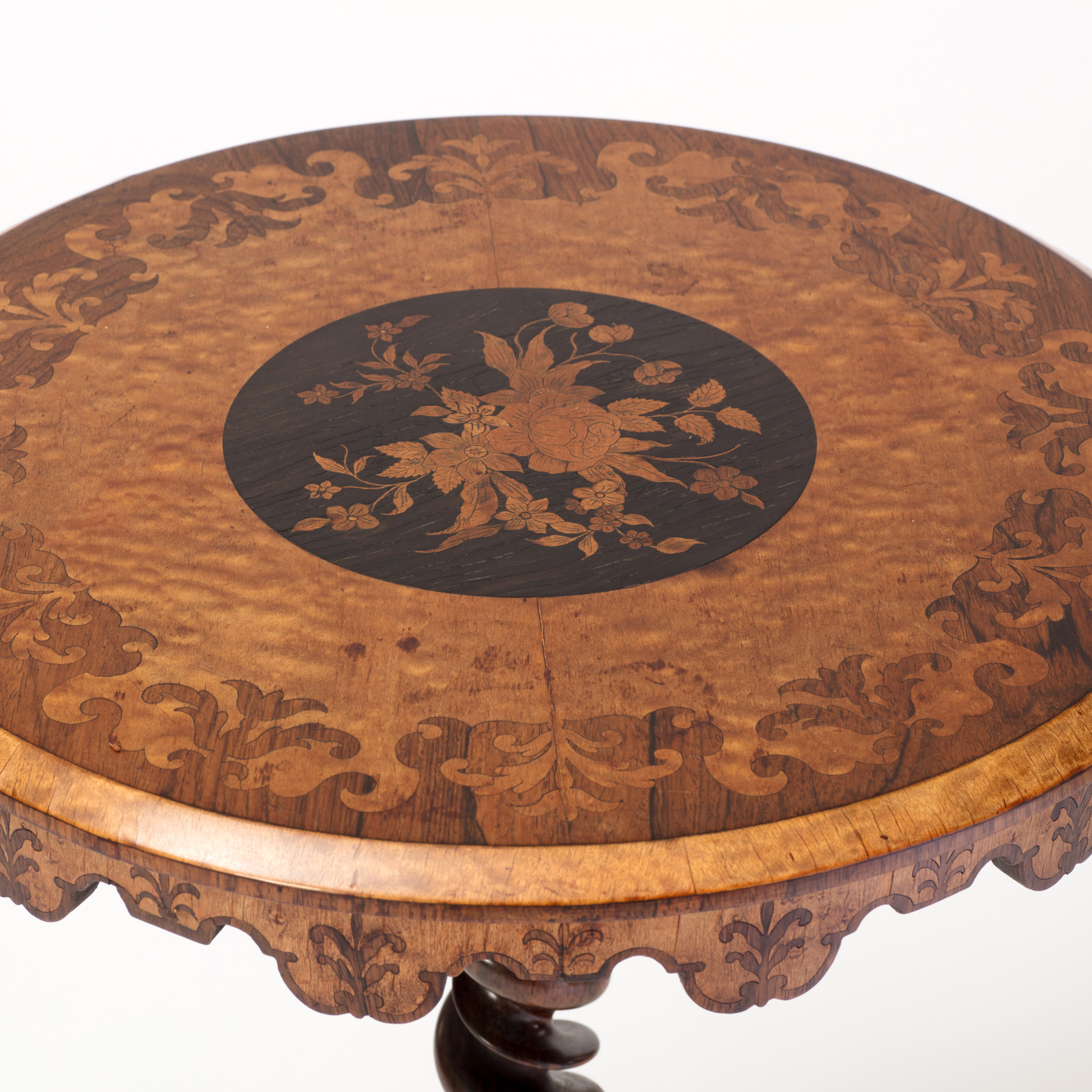 19th Century English Marquetry Pedestal Table 6 19th-century-english-marquetry-pedestal-table