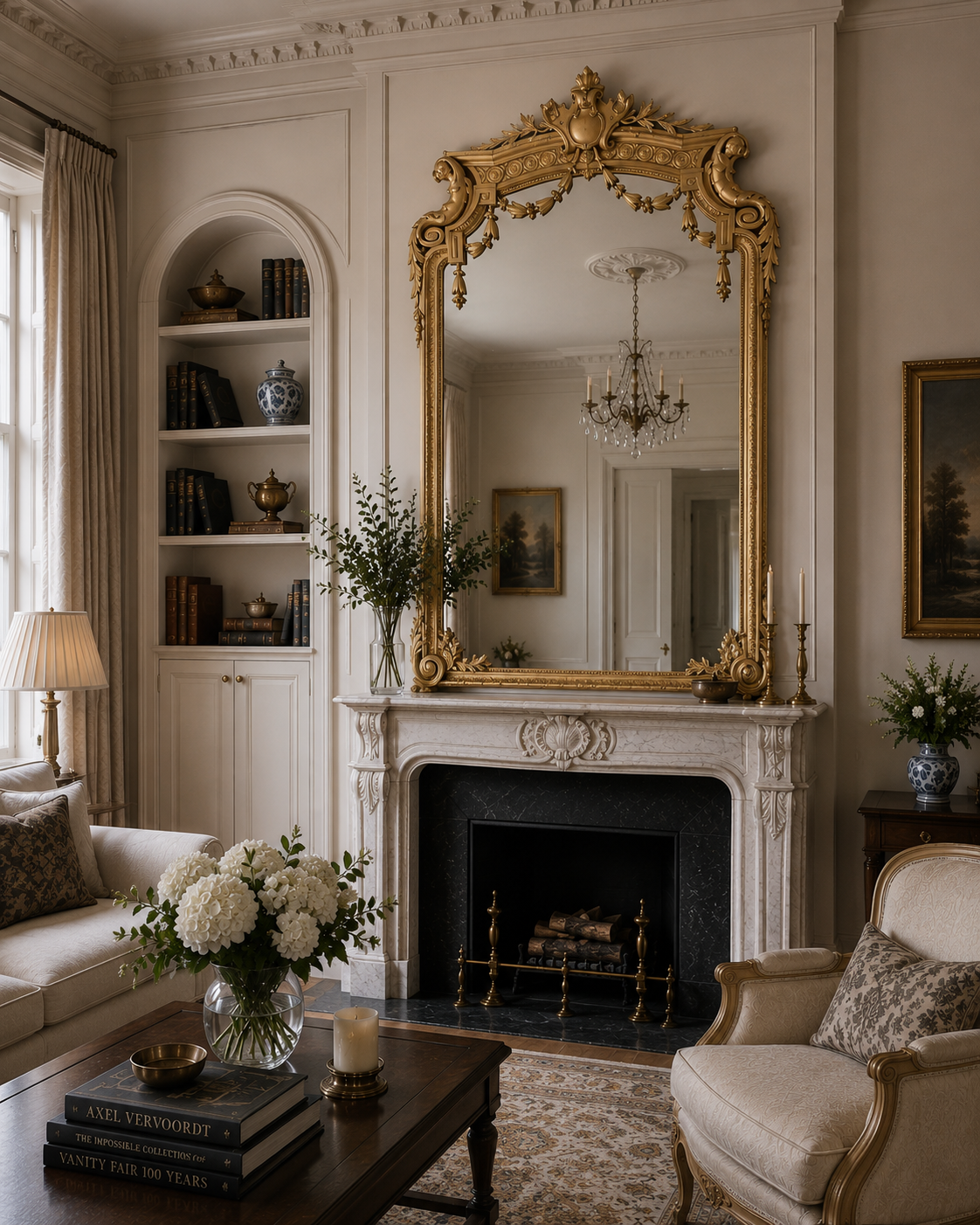 Fine Quality French Gilded Over-mantle Mirror 76 french-gilded-overmantle-mirror-Wallrocks