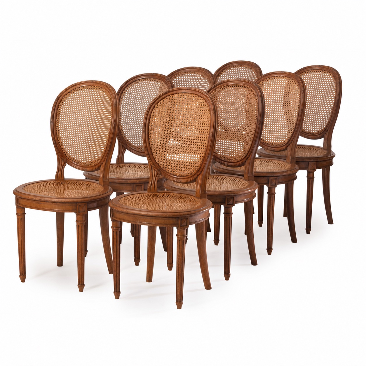 French Louis XVI Cane Dining Chairs 7 french-louis-xvi-cane-dining-chairs