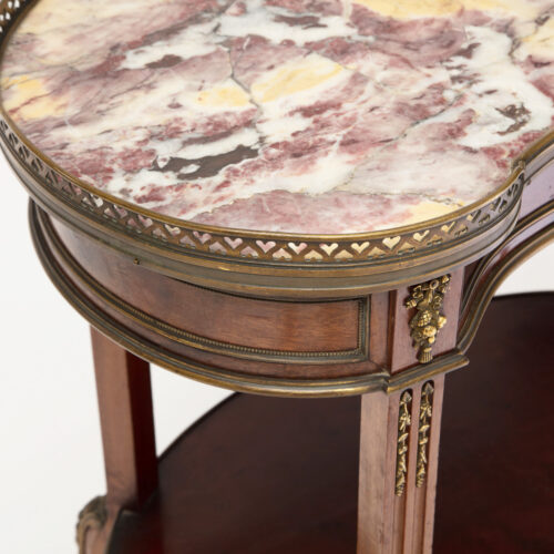 marble topped antique side table 8